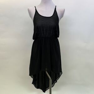 Poof Women's Dress Medium Black Spaghetti Straps Sheer